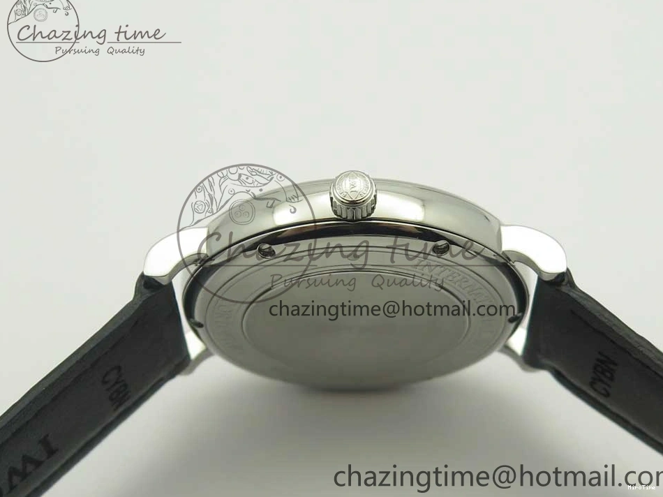 MIROTIME 0105 Supportive Portofino Automatic SS AF 1:1 Best Edition White Dial on Black Croco Leather Strap A 7184